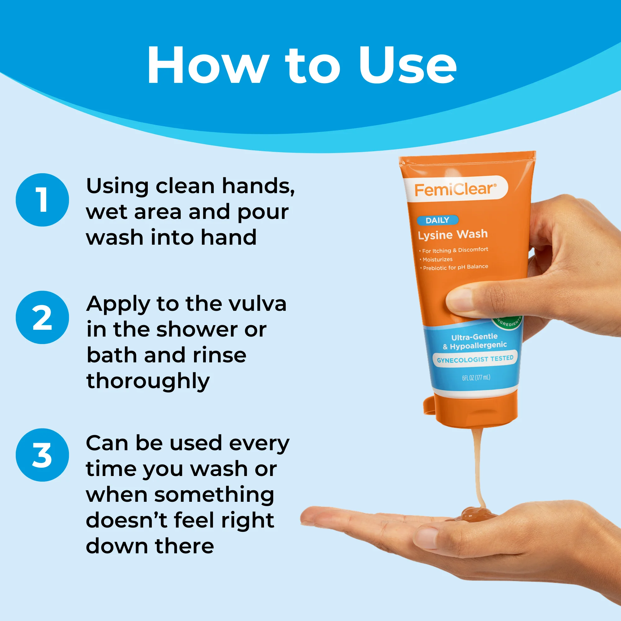 Ultra-Gentle Feminine Wash with Lysine - Image 7